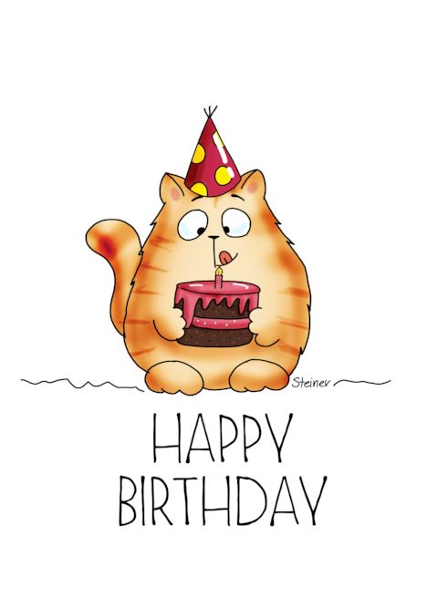 Birthday Cats Wishes, Cat Birthday Wishes Funny Hilarious, Funny Cat Happy Birthday, Happy Birthday Digital Art, Birthday Cake Card Ideas, Happy Birthday Wishes With Cats, Cats Birthday Cards, Birthday Wishes With Cats, Happy Birthday Cat Funny