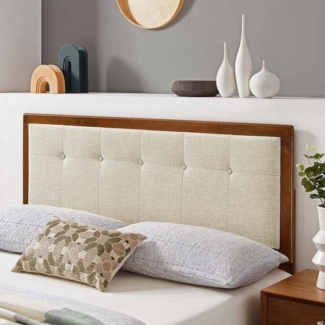 Latitude Run® Bojana Upholstered Panel Headboard & Reviews | Wayfair Queen Size Headboard, Full Headboard, Black Headboard, King Size Headboard, Fabric Headboard, Queen Headboard, Wood Headboard, Upholstered Panels, King Headboard