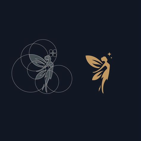 Magic Logo Design Ideas, Fairy Branding, Fantasy Logo Design, Fairy Logo Design, Fairytale Logo, Magical Logo, Fairy Logo, Prism Logo, Aurora Logo