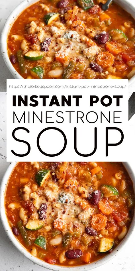 Minestrone Soup Instant Pot, Instant Pot Minestrone Soup, Instant Pot Minestrone, Minestrone Soup Recipe, 2024 Recipes, Instant Pot Soup Recipes, Italian Soup, Instant Pot Soup, Minestrone Soup