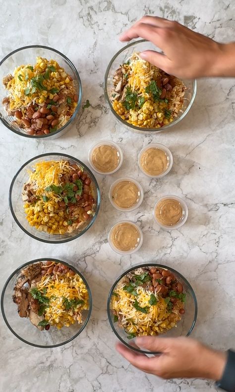 Burrito Bowls - Stay Fit Mom Make Ahead Burrito Bowls, Stay Fit Mom Recipes Breakfast, Stay Fit Mom Meal Prep, Meal Prep Burrito Bowl, Meal Prep Taco Bowls, Noon Recipes, Stay Fit Mom Recipes, Breakfast Burrito Bowl, Recipes Bowls