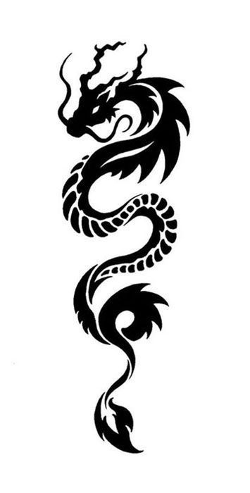 Dragons Tattoo, Phönix Tattoo, Small Dragon Tattoos, Chinese Dragon Tattoos, Tattoo Dragon, Tato Henna, Dragon Tattoo Designs, Dragon Drawing, Black Dragon