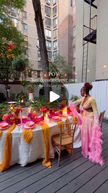 Esther-Lauren on Instagram: "The birthday dinner of my dreams 🌸⁣🧡 ⁣ So blessed to enter another year of life using one of the many talents God has given me to host the most perfect & intimate celebration with my favorite people⁣ ⁣ #birthdaydinner #birthdaydecor #gardenparty" Table Decor For Family Style Meal, 40 Year Old Women Birthday Ideas, Birthday Table Setting Ideas For Women, Birthday Reception Ideas, Dinner Party At Home Decor, Fancy Birthday Dinner Table Settings, Diy Party Table Set Up, Table Set Up For Birthday Party, Family Reunion Dinner Ideas