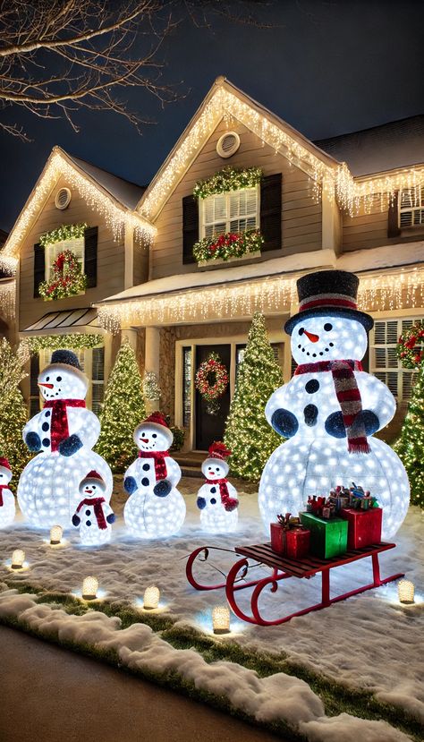 17+ Jaw-Dropping 🎄 Christmas Yard Decorating Ideas That'll Wow Your Neighbors Santa Sleigh Decoration Outdoor, Simple Christmas Yard Decor, Big Yard Christmas Decorations, Outdoor Christmas Yard Lights, Christmas In Wonderland, Decorating Truck For Christmas Parade, Christmas Outdoor Theme Decorations, Outside Yard Christmas Decorations, Xmas Lights Outdoor Ideas House