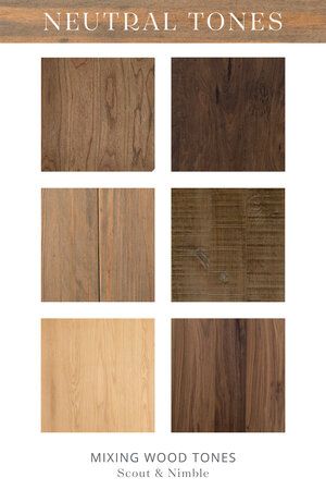 6 Tips for Mixing Wood Tones in Home Design — Scout & Nimble Floor Stain, Wood Stain Colors, Hill Interiors, Dark Wood Floors, White Oak Floors, Wood Tones, Wood Interiors, Wood Flooring, Oak Floors