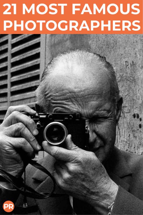 Photographs are legacies passed onto future generations. FInd out who the 21 most iconic and famous photographers are that paved the way for others. #famous #photographers #photography #history Best Photographers In The World, Famous Photography Portraits, Portrait Of A Photographer, Portrait Of Photographer, Documentary Photography Portraits, Classic Portrait Photography, Famous Portraits Photography, 24mm Photography, Artistic Photography Inspiration