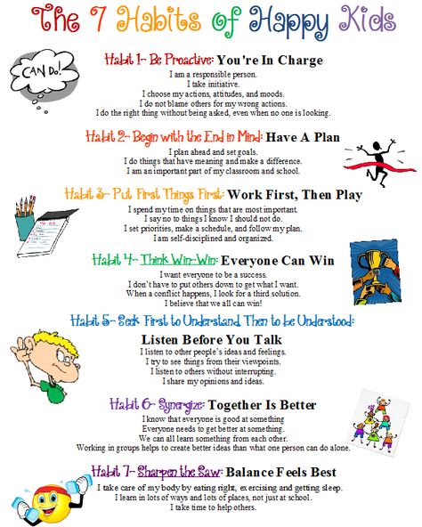 This will be a great "take away" to give to parents on back to school night or open house night.   Confessions of a School Counselor: 7 Habits Poster 7 Habits Posters, Habits Of Mind, Seven Habits, Highly Effective People, Leader In Me, Back To School Night, School Social Work, Stephen Covey, Counseling Resources