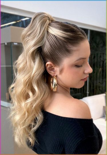 Easy Ponytail, Pony Hairstyles, High Ponytail Hairstyles, Ponytail Hairstyles Easy, Prom Hairstyles For Short Hair, Dance Hairstyles, Wedding Guest Hairstyles, Long Hair Updo, Effortless Hairstyles