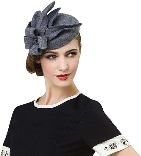 Types Of Hats For Women, Flapper Hat, Womens Fedora, Tea Party Hats, Elegant Hats, Cocktail Hat, Kentucky Derby Hat, Pillbox Hat, Church Hats