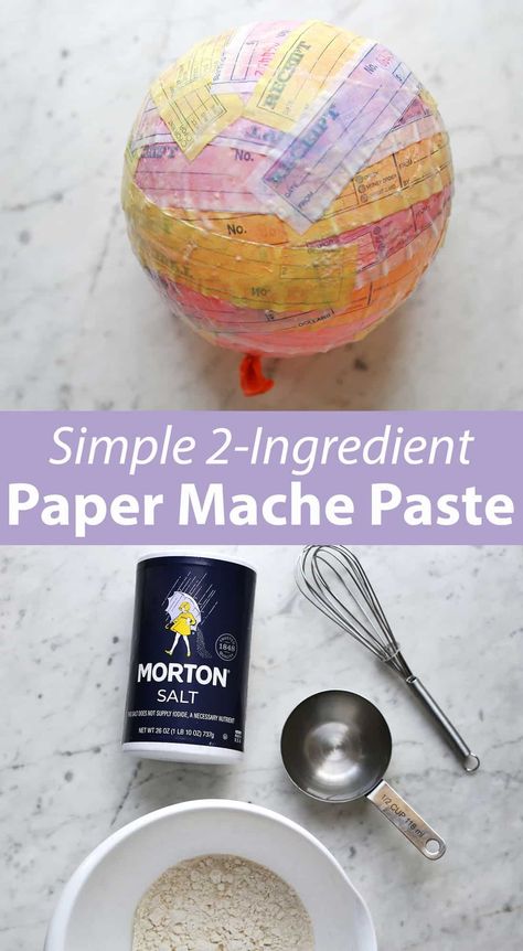 Paper Mache Paste Recipe - Paper Mache Paste Recipe, Paper Mache Volcano Easy, Recipe For Paper Mache Paste, Paper Mache Kids Crafts, Flour Paper Mache Recipe, Easy Paper Mache For Kids, Paper Mache Recipe Flour, Best Paper Mache Recipe, How To Make Paper Mache Paste