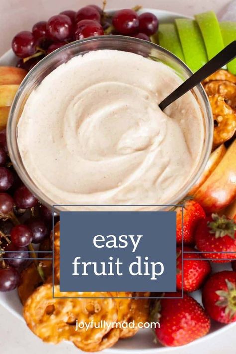 This yogurt fruit dip is the perfect pairing for all kinds of fruit. All you need is five minutes and four ingredients to make this recipe. Yogurt Fruit Dip, Easy Fruit Dip, Cream Cheese Fruit Dip, Almond Milk Yogurt, Watermelon Popsicles, Fruit Dips Recipes, Honey Yogurt, Fruit Kabobs, Yogurt Dip