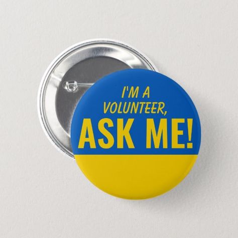 Volunteer Badge, Ukraine Support Art, Russia Ukraine Peace, Ukraine Protest, Ukraine Flag, Ask Me, Ukraine, Buttons Pinback, Tool Design