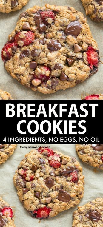 Menu Sarapan Sehat, Biscuits Diététiques, Breakfast Cookies Healthy, Think Food, Breakfast Cookies, Recipe Healthy, Healthy Cookies, Healthy Sweets, Breakfast Recipes Easy