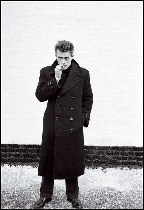 Why a Double-Breasted Topcoat Is Double the Awesome | GQ James Dean Style, Topcoat Men, Full Length Coat, Sunday Style, Mens Clothing Store, Cecil Beaton, Sharon Tate, Mens Outfit Inspiration, Miles Davis