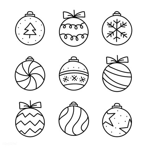 Christmas baubles drawing doodle style | premium image by rawpixel.com / NingZk V. Bullet Journal Christmas, Christmas Doodle, Baubles Christmas, Ball Drawing, Couple Drawing, Christmas Doodles, Doodle Style, Bullet Journal Writing, Bullet Journal Inspo