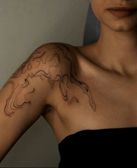 Lines Tattoo, Cream Tattoo, Backpiece Tattoo, Tattoo Artist Tattoo, Artist Tattoo, Inspiration Tattoo, Inspiration Tattoos, Shoulder Tattoos For Women, Classy Tattoos