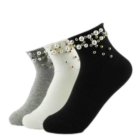 Pearl Gold Silver Socks Silver Socks, Sock Fashion, Cheap Socks, Unusual Clothes, Handmade Socks, Bling Bags, Women Socks, Crazy Socks, Funny Short