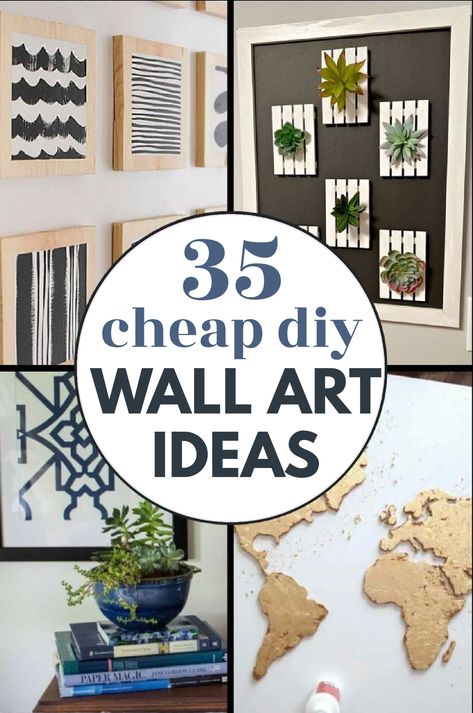 Cheap Diy Wall Art, Diy Wall Planter, Diy Wall Art Ideas, Wall Art Diy Easy, Inexpensive Art, Colorful Wall Hanging, Seashell Wall Art, Creative Wall Decor, Simple Wall Decor