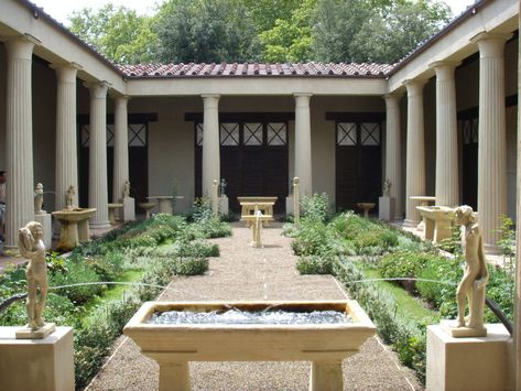 Planting for Power in Ancient Rome Roman Garden, Roman House, Atrium Design, Architecture Antique, Pompeii Ruins, Roman Villa, Pompeii And Herculaneum, Rome Antique, Empire Romain