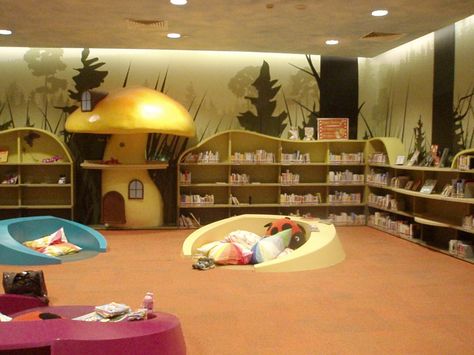 Children's Library, Central Public Library, Singapore | Flickr - Photo Sharing! Kids Library Ideas, Library Singapore, Public Library Design, Library Seating, School Library Design, Daycare Design, Children's Library, Kids Cafe, Library Inspiration