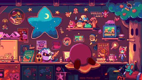 Pixel Art Landscape, Pixel Art Background, Pixel Animation, Moving Wallpapers, Arte 8 Bits, 2160x3840 Wallpaper, 8bit Art, Cool Pixel Art, Kirby Art