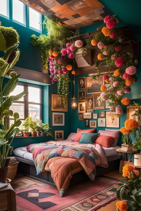 Eclectic Decor Bedroom, Casa Vintage, Eclectic Bedroom, Bohol, Apartment Decor Inspiration, Eclectic Design, Dream House Interior, Cozy Room, Eclectic Home