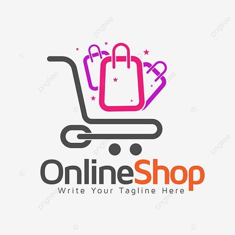 Online Shopping Logo Design, Online Shoping Logo Aesthetic, Shop Now Logo, Logo For Online Shop, Online Shop Logo Design, Shopping Logo Design, Online Shopping Images, Online Store Logo, Shoppe Logo