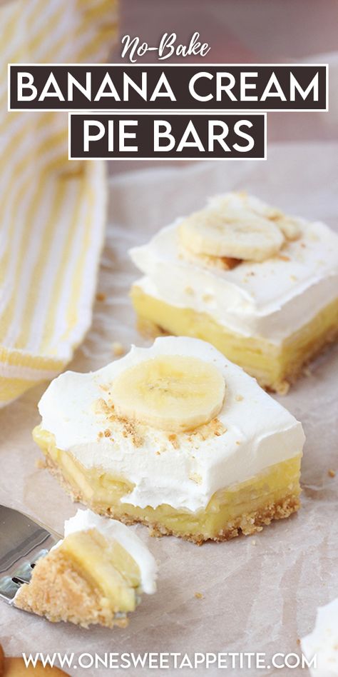 Banana Cream Pie Bars, Vanilla Wafer Dessert, Vanilla Pudding Desserts, Vanilla Wafer Recipe, Banana Creme Pie, Wafer Cookie, Yummy Bars, Banana Cream Pie Recipe, Dessert Pie Recipes