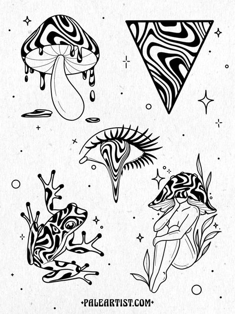 Rave Inspired Tattoos, Trippy Patchwork Tattoos, Simple Tattoos Men Stencil, Tattoos Patchwork Ideas, Trippy Eyes Tattoo, Black And White Patchwork Tattoo, Tattoo Drawing Practice, Trippy Tattoo Stencil, Trippy Flash Tattoo