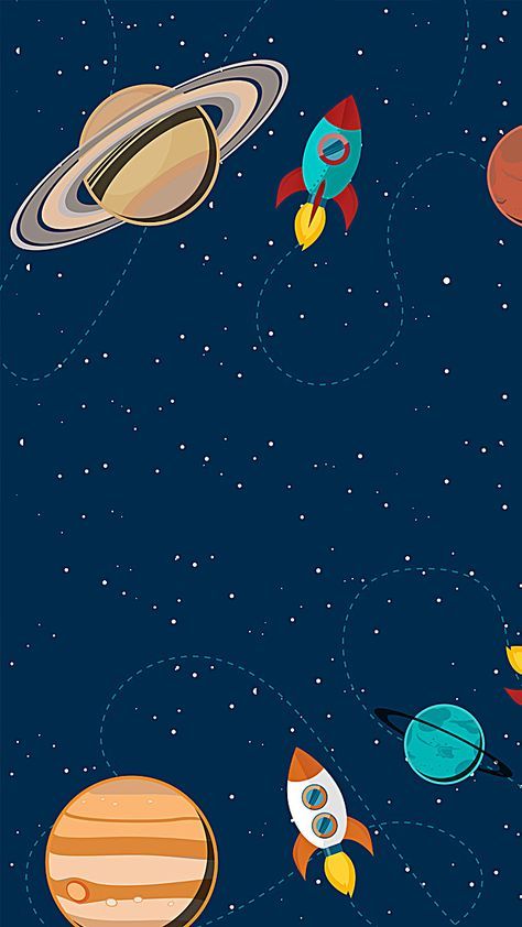 Space Theme Party, Wallpaper Kids, Room Vibes, Space Birthday Party, Kids Background, Space Illustration, Black Background Wallpaper, Wallpaper Photos, Space Poster