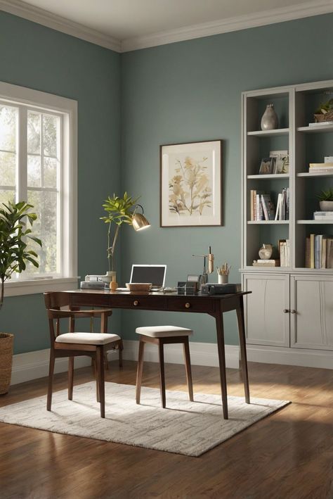 Dive into the daily routine of interior design with the soothing Calm OC-22 wall paint color, creating serene spaces for a tranquil atmosphere in 2024. #Ad #homedecor #homedesign #trendgirlApartment #Painthome #interiorarchitecture Wall Colors Green Room Colors
Bright Room office Colors
Apartment Renovation
Home office Remodeling
Modern Paint Colors
2024 Office Space Paint Colors, Family Room Accent Wall Paint Colors, Wall Colors For Office, Blue Office Paint Colors, Green Office Paint, Home Office Wall Paint, Home Office Colors Paint, Home Office Paint Colors 2024, Small Office Color Ideas Paint