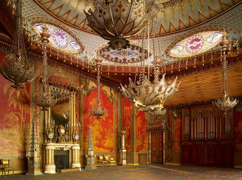 Royal Pavilion Brighton, Brighton Pavilion, Carlton House, Royal Pavilion, Antique Wallpaper, Latest House Designs, Royal Residence, The Royal Collection, Seaside Resort