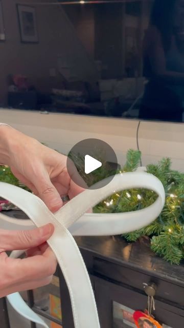 Keri Collins & Suzanne Higgins on Instagram: "Simple bow tutorial for your garland…start with good quality wired ribbon, loop, pinch and repeat 🤍🤍. . . . . . . .#holidayinspo #christmasinspo #ohchristmastree #diychristmas #christmastips #christmasribbon ##christmasbows #tipsandtricks #christmas2024 #lovechristmas #ksforeverdesigns" Garland With Ribbon Christmas, Christmas Tree Toppers Ideas Diy Ribbon, Bows On Garland, Ribbon In Garland Christmas, Diy Ribbon Garland Christmas, How To Put Ribbon On Garland, Mesh Ribbon Ideas, Wreath Bows How To Make, Ribbon On Garland