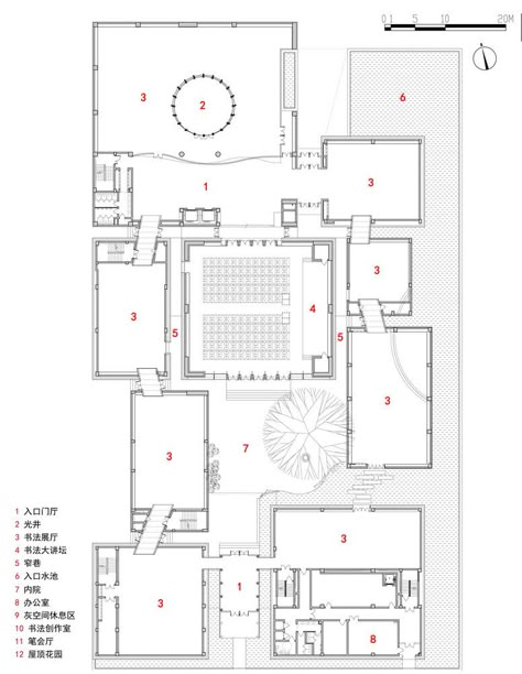 Gallery of Shuyang Art Gallery / UAD - 23 Art Gallery Plan Design, Art Center Floor Plan, Art Gallery Architecture Concept, Art Gallery Floor Plan Design, Museum Layout Plan, Art Gallery Plan Architecture, Gallery Plan Architecture, Museum Plan Architecture, Art Museum Floor Plan