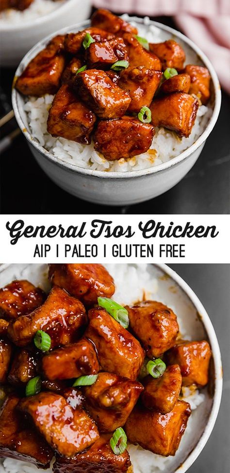 Paleo Entree Recipes, Paleo Entrees, Unbound Wellness Recipes, Strict Paleo Recipes, Asian Paleo Recipes, Chicken Aip Recipes, Unbound Wellness, Unbound Wellness General Tso, Paleo Asian Chicken