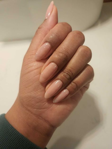 30 Nude Nail Colors to Complement All Skin Tones Nail Polish Colors For Brown Skin Tone, Brown Skin French Nails, Opi Put It In Neutral On Dark Skin, Natural Nail Colours Shades, Cool Neutral Nails, Overlay Nails Fall Colors, Nail Colors On Tan Skin, Earthy Nails Acrylic Simple, Wedding Nails Brown Skin