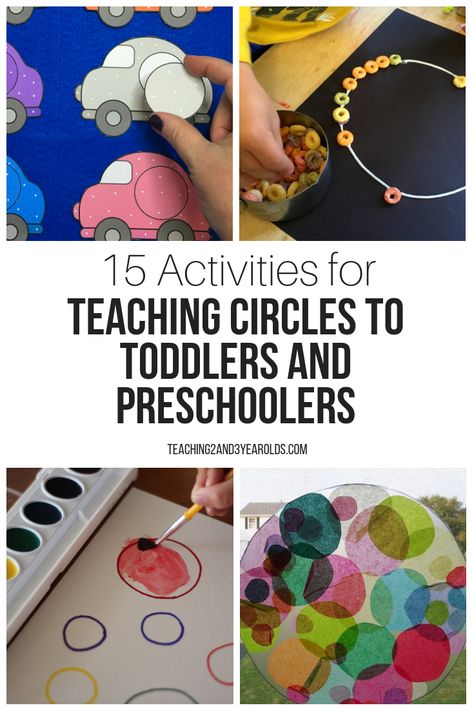 These 15 activities are great for teaching the shape of a circle to preschoolers. Great for young toddlers who are just beginning to learn shapes! Circle Crafts Preschool, Circles Curriculum, Shapes For Toddlers, Shapes Lessons, Shape Activities, Shape Activities Preschool, Learn Shapes, Lesson Plans For Toddlers, Teaching Shapes