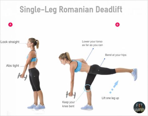 3 Reasons Why You Should Do The Single Leg Romanian Deadlift Straight Leg Deadlift, Deadlift Variations, Romanian Deadlift, Single Leg Deadlift, Trening Fitness, Thigh Fat, Body Fitness, Glutes Workout, Leg Workout