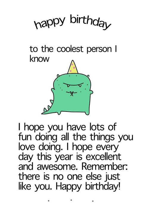 Cute Dinosaur Cartoon, Notes For Friends, Happy Birthday Wishes For A Friend, Happy Birthday Drawings, Dinosaur Cartoon, Happy Birthday Best Friend Quotes, Birthday Card Messages, Happy Birthday Love Quotes, Birthday Captions Instagram