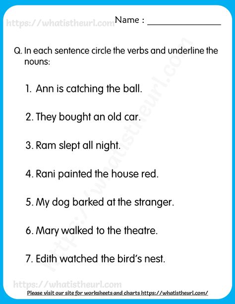 Noun Verb Worksheets, Verb Noun Worksheet, Nouns And Verbs Worksheets 1st Grades, Verb And Noun Worksheet, Verb Sentences Worksheet, Worksheet On Verbs For Class 3, Noun Verb Adjective Adverb Worksheet, Noun Worksheet For 5th Grade, Nouns Worksheet Grade 3