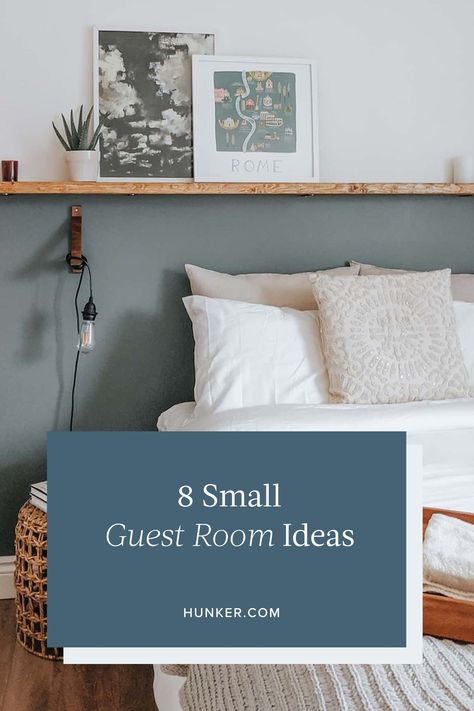 Guest Room Tv, Small Bedroom Queen Bed Ideas, Colourful Guest Bedroom, Small Room Colour Ideas, Visitor Room Ideas, Small Guest Room Ideas Cozy, Guest Bedroom Small Room Ideas, Small Guest Bedroom Decor Ideas, Guest Room Designs