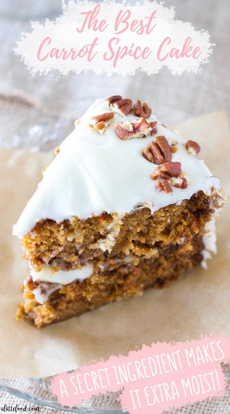 Super Moist Carrot Cake, Spice Cake Recipe, Carrot Puree, Moist Carrot Cake, Cake Carrot, Homemade Carrot Cake, Carrot Spice Cake, Spice Cake Recipes, Easter Recipe