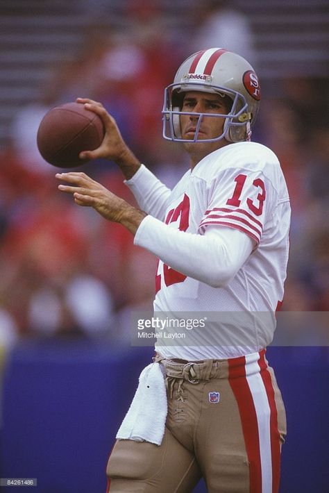 Steve Bono #13 of the San Francisco 49ers Old Football Players, 49ers Nation, Sf Niners, 49ers Pictures, 49ers Players, Nfl Football 49ers, Football 49ers, Oj Simpson, San Francisco 49ers Football