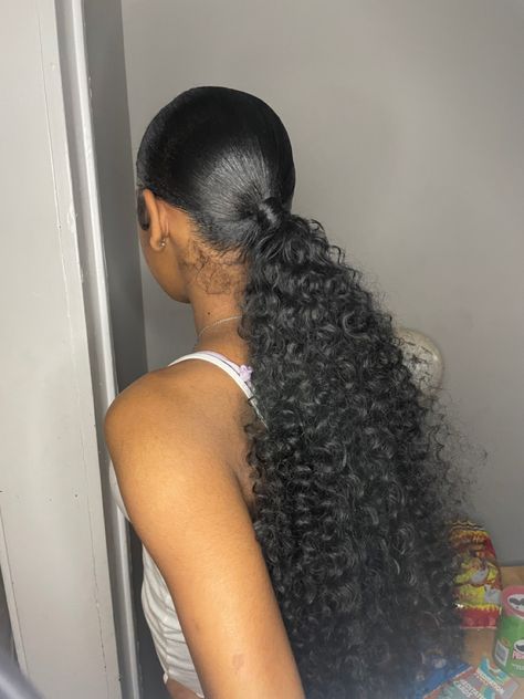 Graduation Hairstyles With Cap, Low Ponytail Hairstyles, Slick Ponytail, Curled Ponytail, Black Ponytail, Slicked Back Ponytail, Sleek Ponytail Hairstyles, Black Ponytail Hairstyles, Braided Cornrow Hairstyles