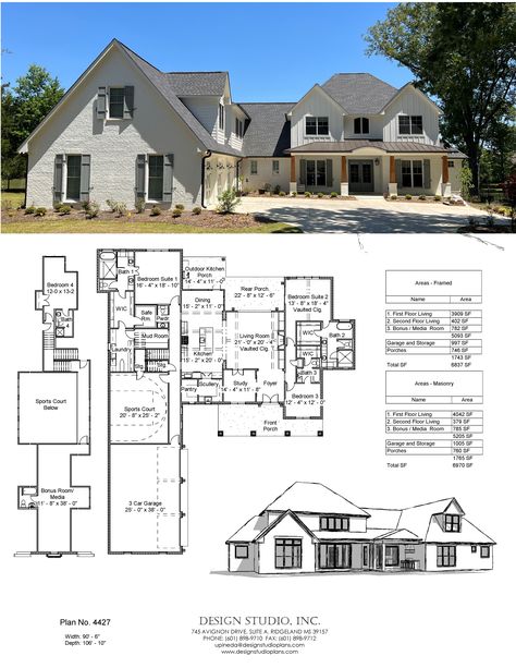 Home Indoor Sports Court, House Plan With Basketball Court, Sport Court House Plans, Indoor Sports Court Floor Plans, Floor Plan With Basketball Court, House Plans With Indoor Basketball Court, Barndominium Basketball Court, House Plans With Indoor Sports Court, House Plans With Basketball Court Inside