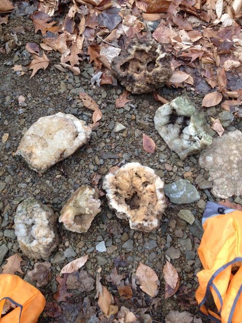 Rock Hunting Aesthetic, Indiana Geodes, Geode Hunting, Travel Indiana, Huntington Indiana, Gem Hunting, Brown County Indiana, Winter Begins, Gem Hunt