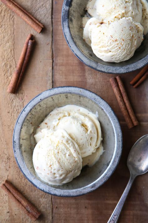 Jump to Recipe Leave a ReviewThis rich and creamy brown butter cinnamon ice cream is the perfect topper for fall desserts! Is it taboo to post an ice cream recipe after Labor Day? What if I told you this ice cream is flavored with nutty brown butter and lots of fresh cinnamon, and that it’s … Fall Ice Cream Recipes, Fall Ice Cream Flavors, Fall Ice Cream, Clean Desserts, Cinnamon Ice Cream, Butter Cinnamon, Cinnamon Butter, Ice Cream Popsicles, Ice Cream Desserts