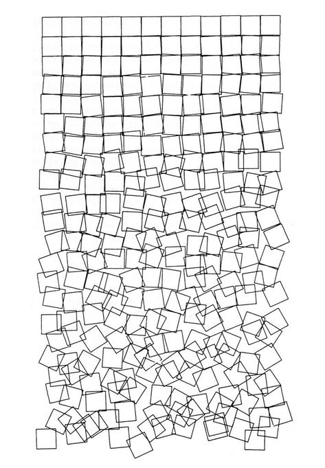 Schotter (Gravel) - Georg Nees,1968 Computer Art, Belek, 2024 Graphic, Chaos And Order, Logo Game, Polygon Art, Generative Design, 자수 디자인, Wow Art