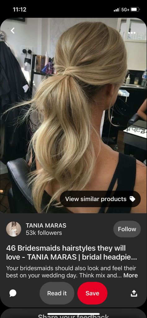 High Pony Bridesmaid Hair, Hair Styles For Long Hair Wedding, Ponytail Hairstyles With Bangs, Ponytail Hairstyles Ideas, Bridesmaid Ponytail, Low Pony Hairstyles, Prom Ponytail Hairstyles, Wedding Ponytail Hairstyles, Bridesmaid Hair Inspo