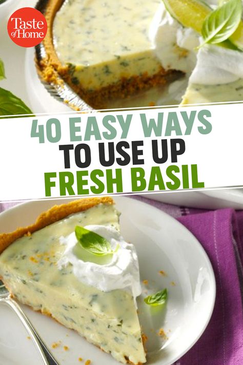 Basil Snack Recipes, Herb Appetizer Recipes, Best Basil Recipes, Fresh Basil Uses, Lemon Basil Herb, Things To Do With Fresh Basil, Easy Basil Recipes, Lemon Basil Plant Uses, Basil Cookie Recipe